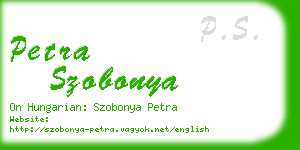 petra szobonya business card